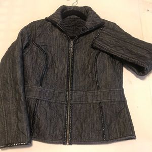 Black Denim Reversible Date Night Jacket
